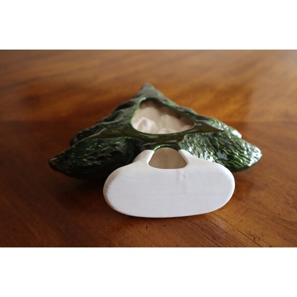 Vtg Nowell's Mold Ceramic Christmas Tree Candy Nut Dish Stand Plate Tray 11.25" - Picture 9 of 13